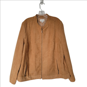 Studio Works Tan Faux Suede Pilot Jacket
